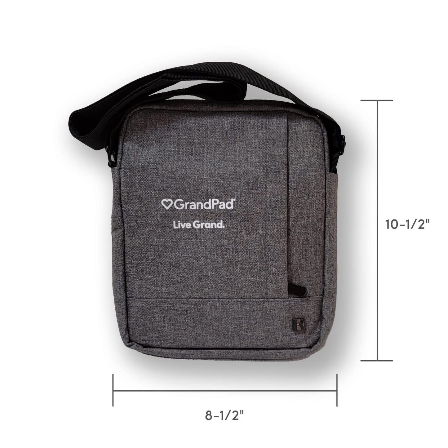 GrandPad Tablet Bag, iPad Sleeve, Tablet Sleeve, Measures 10-1/2" x 8-1/2" x 2", Gray